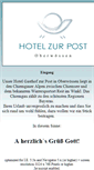 Mobile Screenshot of hotelzurpostow.de